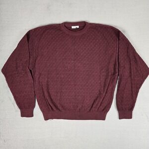 Bullock & Jones Sweater Mens Large Merino Wool Angora Cashmere Crewneck Pullover